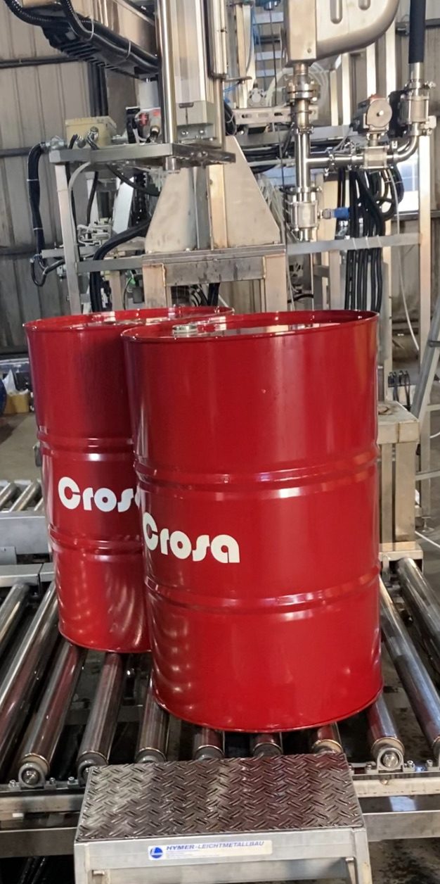 Crosa drums under the filling head at CFI Changhua